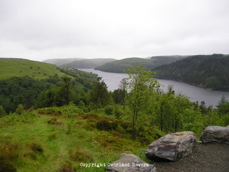 View over Llyn Bryne Reservoir