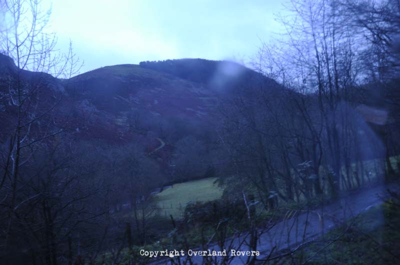 Looking across Welsh hills